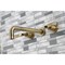 Kingston Brass KS8023KL Two-Handle Wall Mount Tub Faucet, Antique Brass KS8023KL - alternate 5